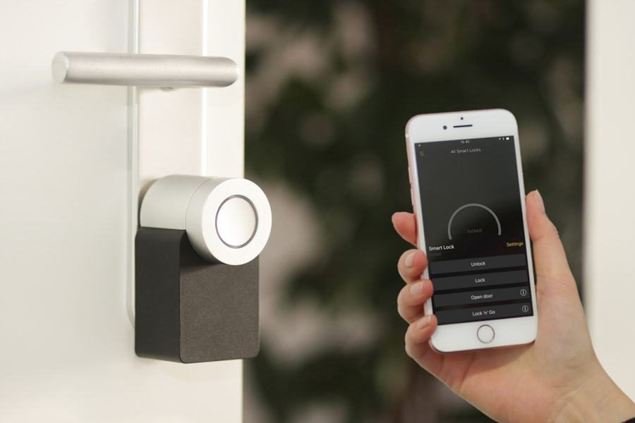 Smart door lock controlled from a phone